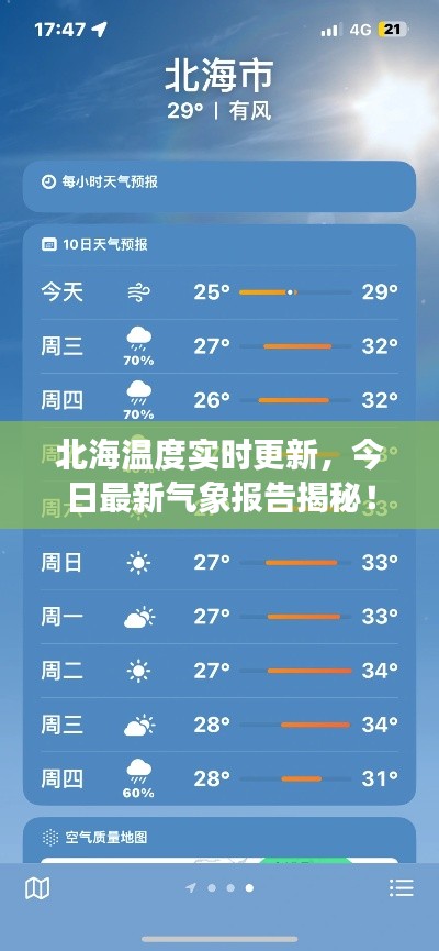 北海温度实时更新，今日最新气象报告揭秘！